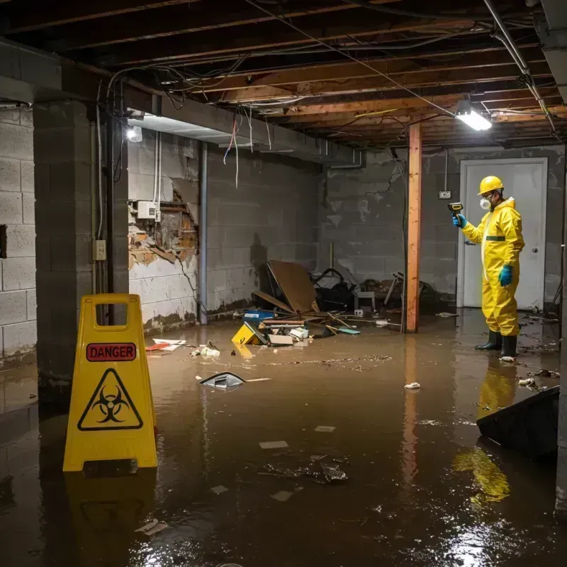 Flooded Basement Electrical Hazard in Turley, OK Property